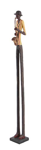 Polystone Musician Decorative Sculpture Set of 4 Brown k7m