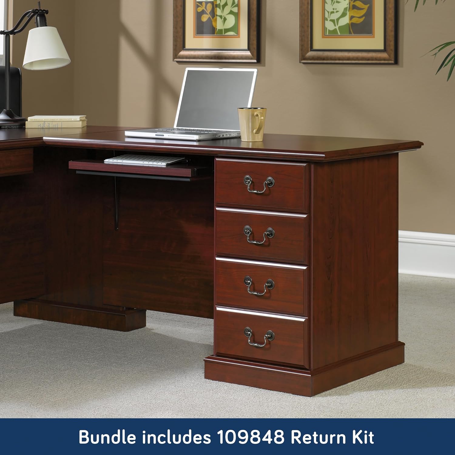 L-Shaped Desk with Hutch 7k