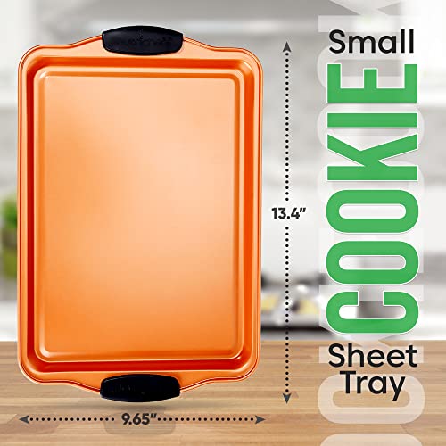 Nonstick Cookie Baking Sheet with Silicone Handles, Dishwasher Safe k7m