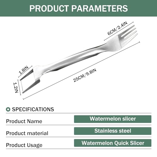 Stainless Steel Fruit Cutter Watermelon Slicer Fork k7m