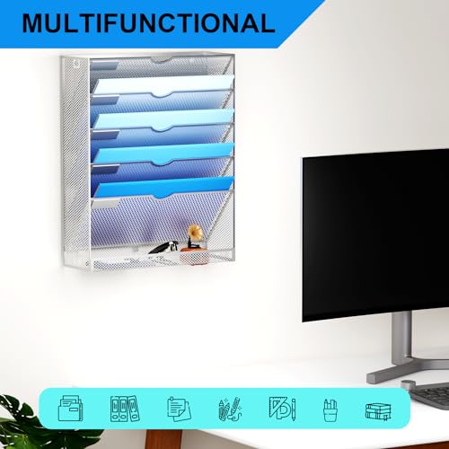 Hanging Wall File Organizer 10 Tier Black a7