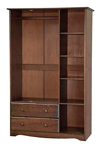 Solid Wood Armoire Wardrobe Closet with Shelves and Drawers k7