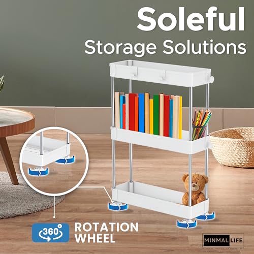 4 Tier Slim Rolling Utility Cart with Wheels a7
