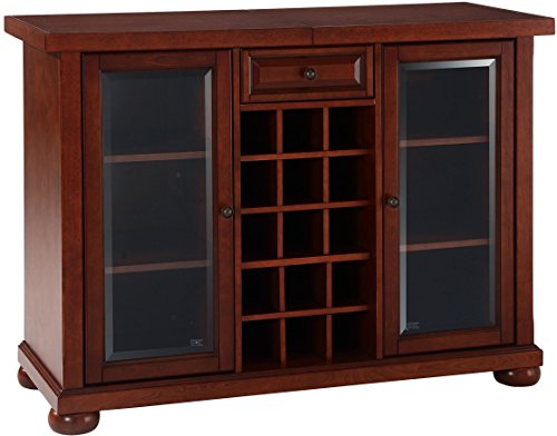 Crosley Furniture Cambridge Sliding Top Bar Cabinet - Black