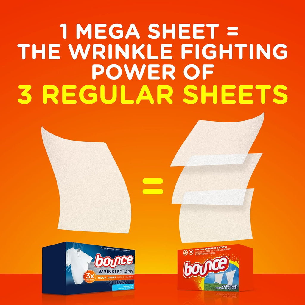 Dryer Sheets Fabric Softener Wrinkle Releaser Outdoor Fresh 160 Count k7