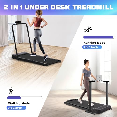 Walking Pad Treadmill Under Desk Portable 2.5HP with Remote Control k7