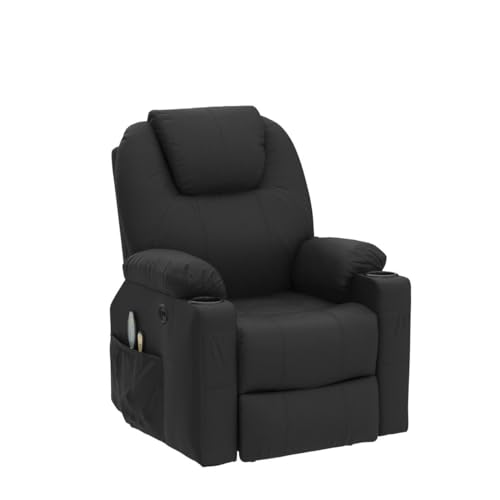 Power Lift Recliner Chair for Elderly Heated Massage Fabric with USB Ports Grey k7m