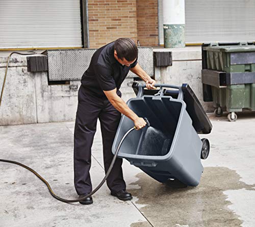 Heavy-Duty Wheeled Trash Can 50 Gallon Gray, 2 Pack a7