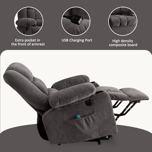 Power Lift Recliner with Heat and Massage for Elderly, USB Port a7