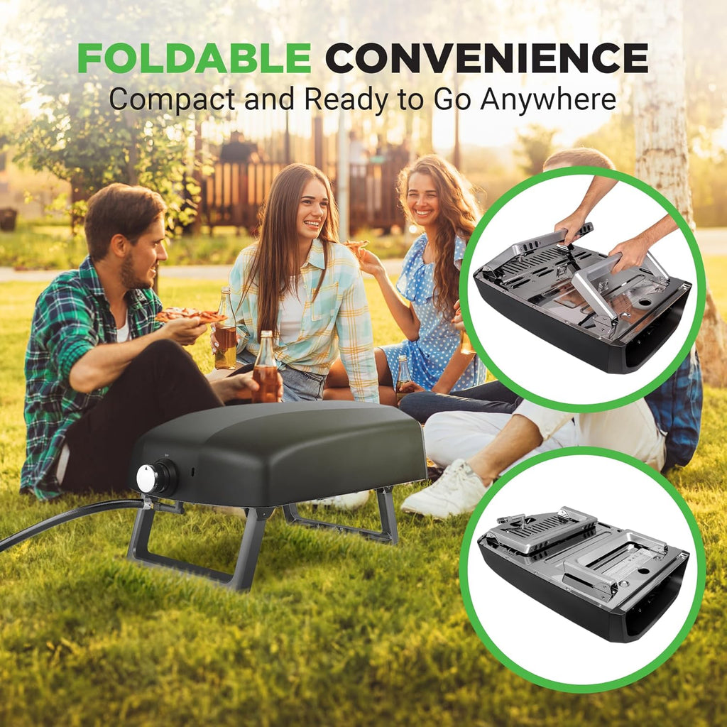 Portable Outdoor Gas Pizza Oven with Foldable Feet and Heat Control a7