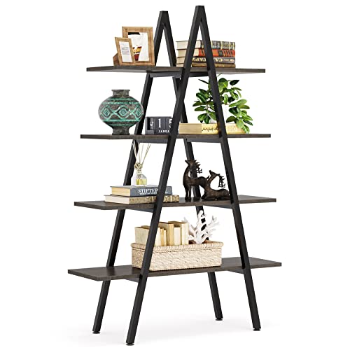 4-Tier A-Shaped Bookcase Ladder Shelf for Living Room k7m