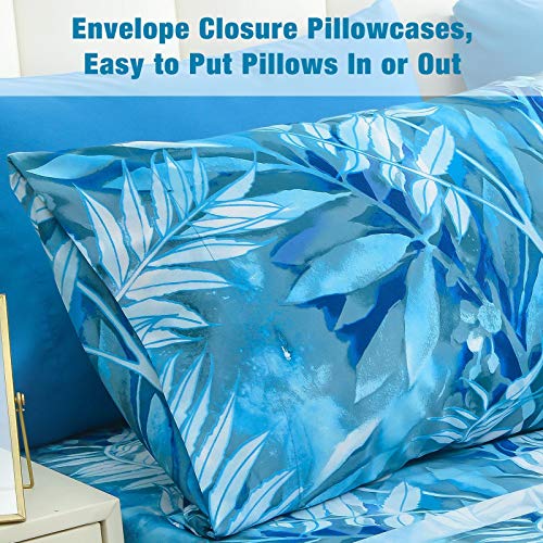 Mint Green Floral Sheet Set Queen 6 Piece Microfiber Deep Pocket k7