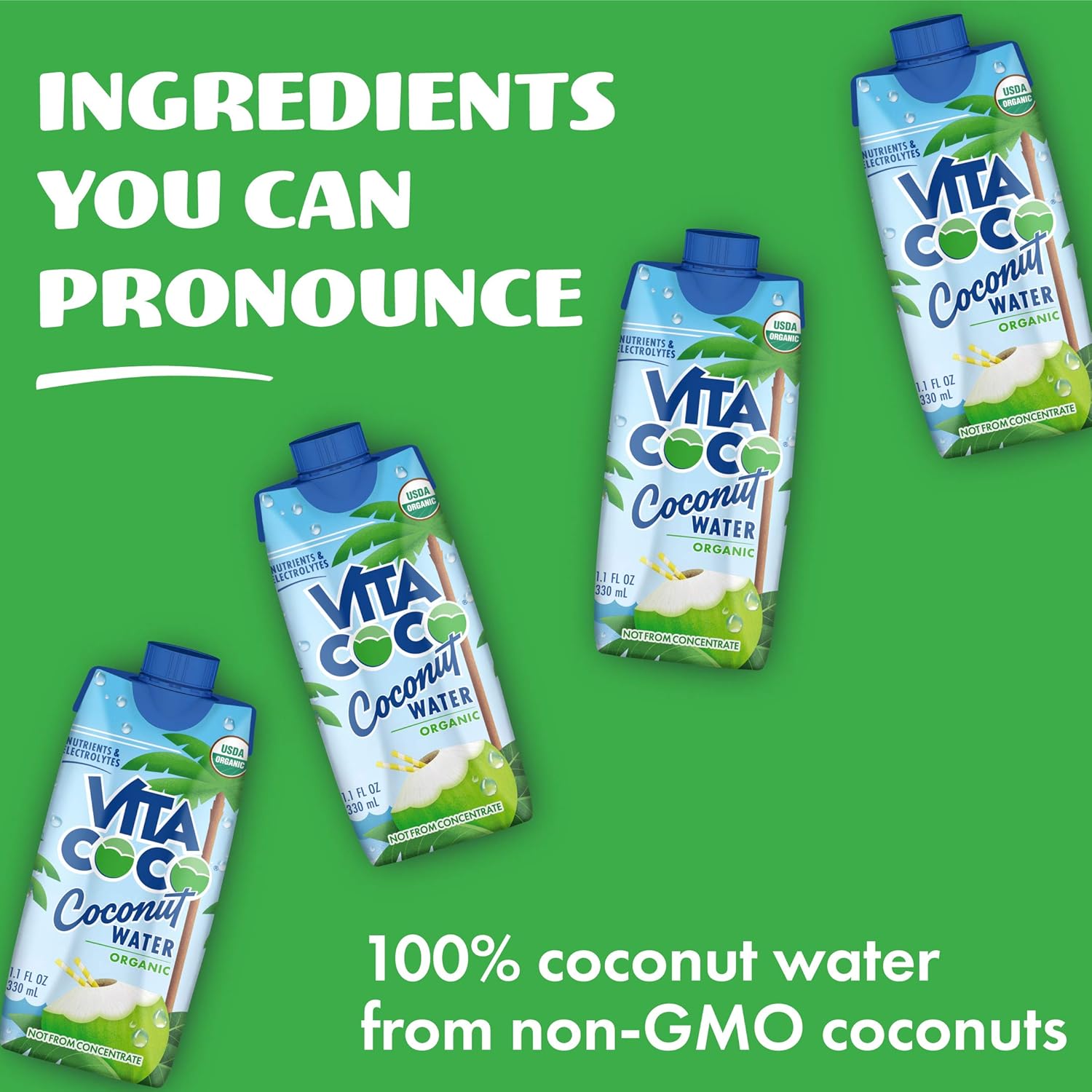 Coconut Water Pure Organic Natural Electrolytes 12 Pack A7