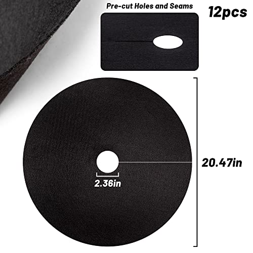Non-Woven Tree Mulch Ring Weed Barrier Mat 8 Pack a7