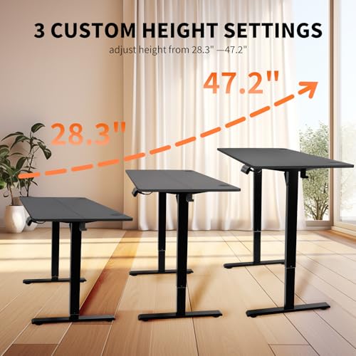 Electric Adjustable Standing Desk Frame Black 7k