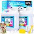 Epoxy Resin 80 OZ KIT- Craft Art Resin -The Crafters Resin Crystal Clear Casting, Silicone Molds, Flowers, DIY, Art, Wood, River Table, Countertop, Food Safe, Non-Toxic- Heat Resistant