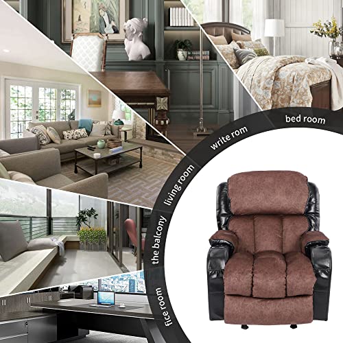 Massage Recliner Chair with Heat and Cup Holder Black a7