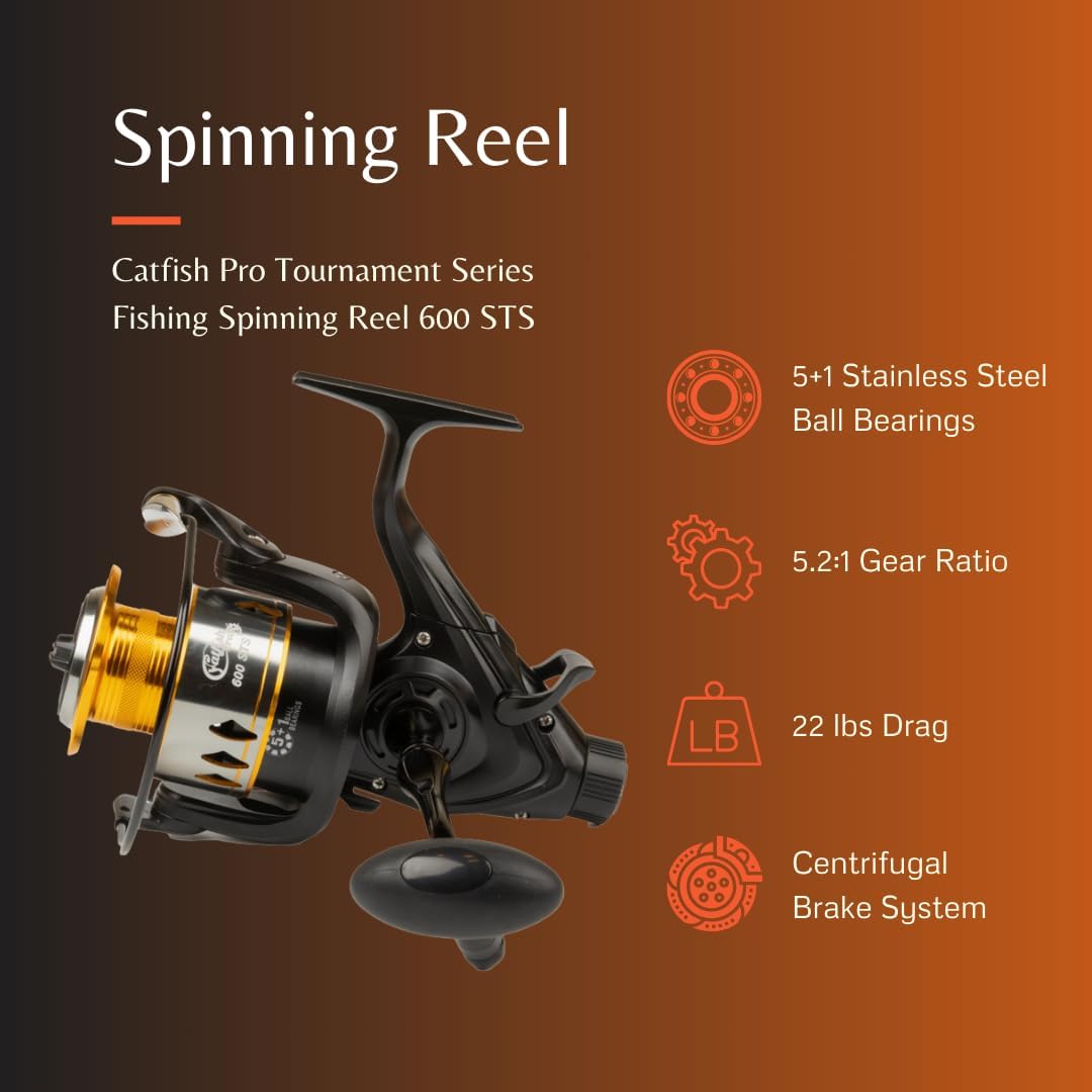 Spinning Reel 600 5.2:1 Gear 22lb Drag Aluminum Spool k7m