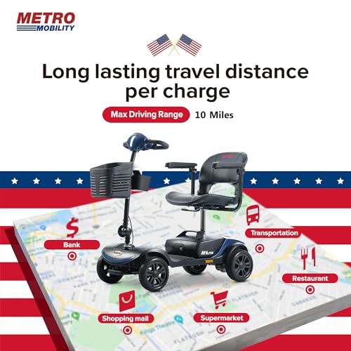 Folding Mobility Scooter for Seniors 4 Wheel Electric Travel Purple k7