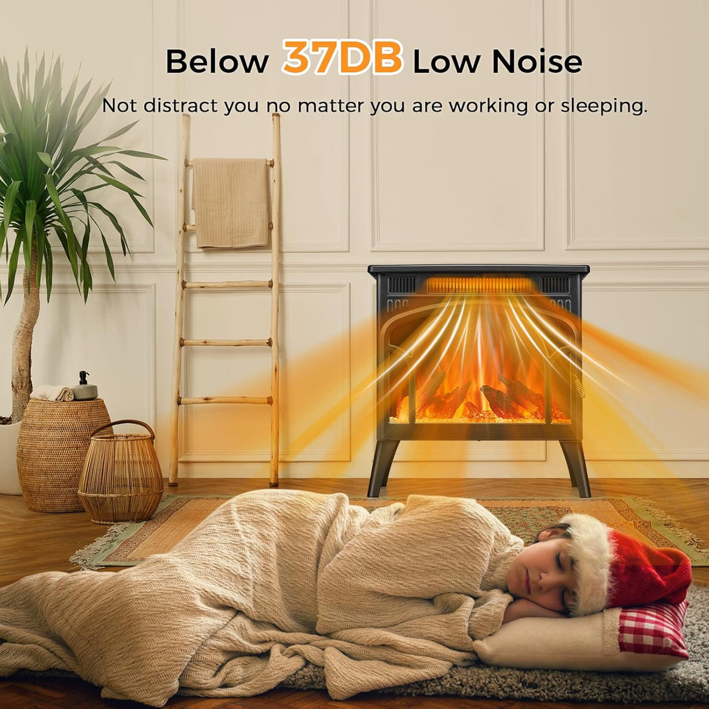 Electric Fireplace Heater with Remote Control and Timer a7