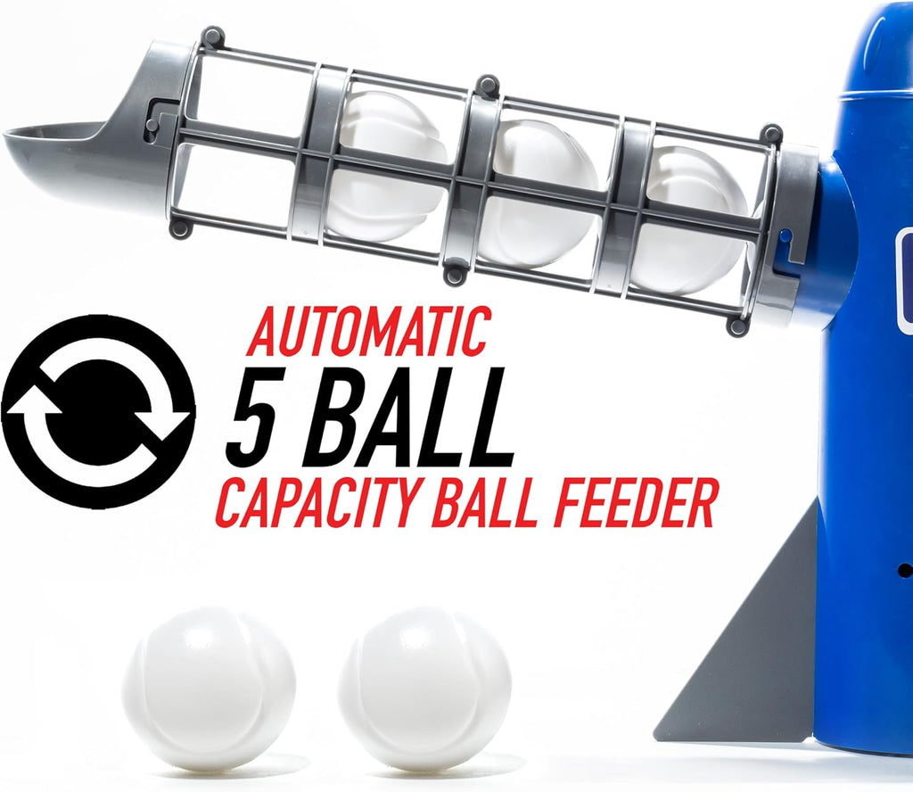 MLB Kids Pitching Machine Baseball Trainer with 5 Balls and Bat m7k