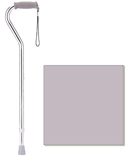 Walking Cane Offset Handle Adjustable Lightweight Black k7m