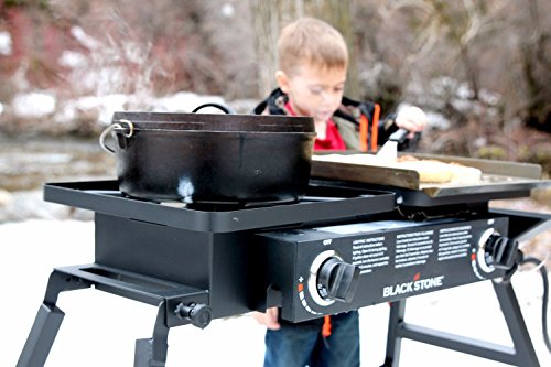 Stainless Steel 2 Burner Portable Gas Grill and Griddle Combo 35000 BTU k7m