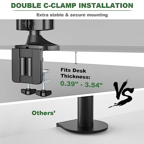 Triple Monitor Desk Mount for Three Flat or Curved Screens up to 27 inch, VESA 100x100mm k7