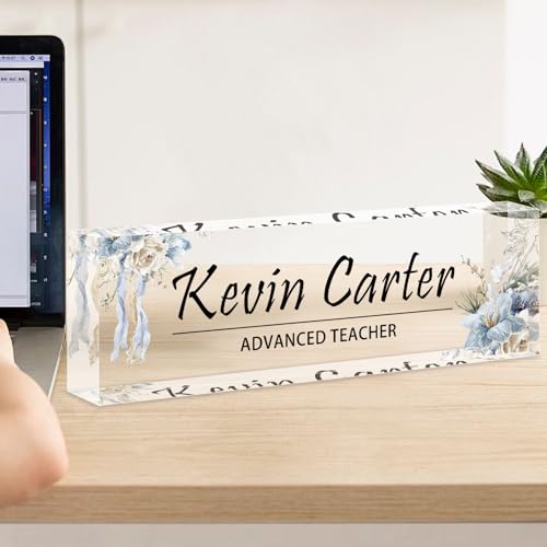 Acrylic Desk Name Plate Custom Office Gift 7k