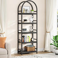 Tribesigns 4-Tier Open Bookshelf, 71" Modern Arched Bookcase Storage Shelves with Metal Frame, Freestanding Storage Rack Tall Standing Bookshelves for Bedroom, Living Room, Home Office