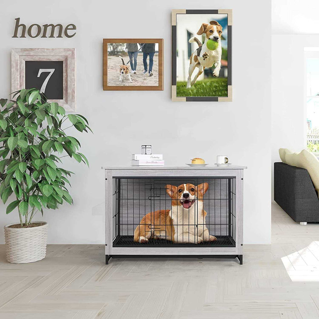 Dog Crate Furniture Wooden End Table Indoor Kennel a7