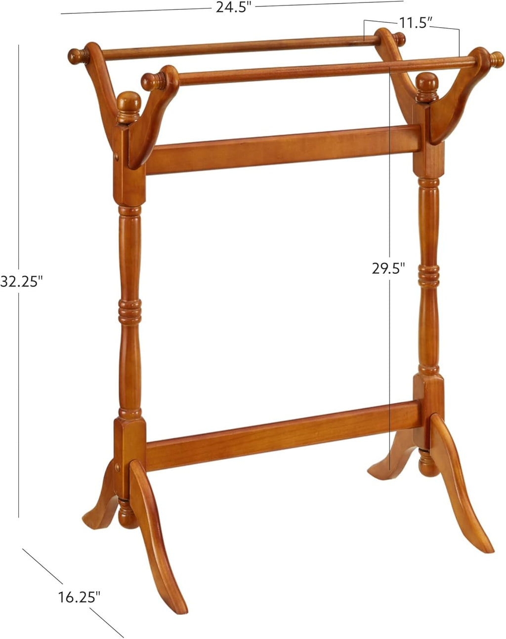 Blanket Quilt Rack Oak Finish a7