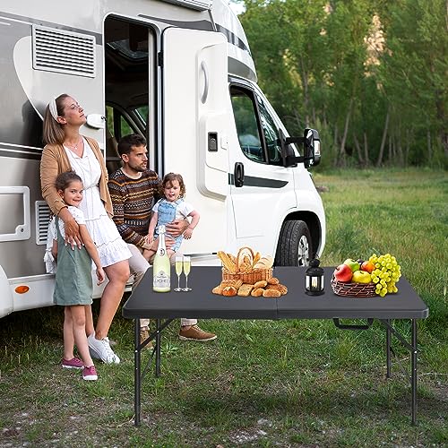 Folding Table 4ft Heavy Duty Indoor Outdoor Picnic Dining a7