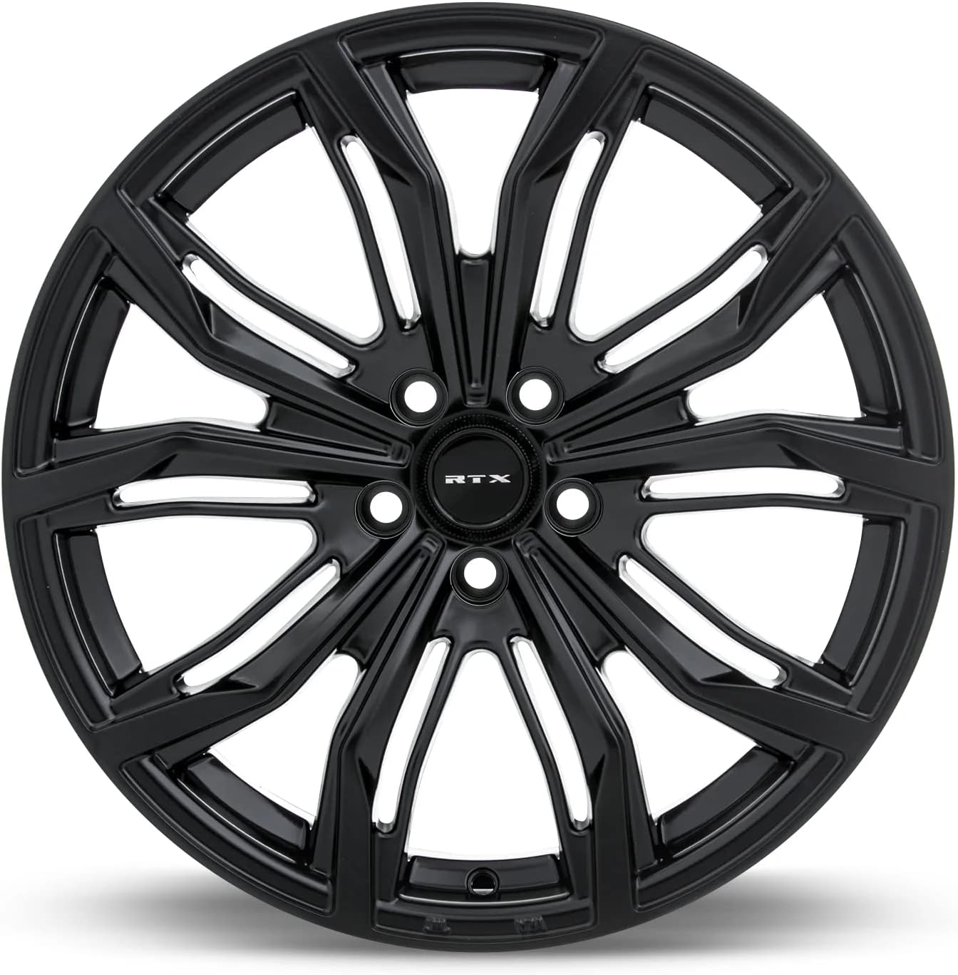 RTX Black Widow Custom Wheel 19x8.5 40 Offset 5x112 66.6mm Satin Black Rim a7