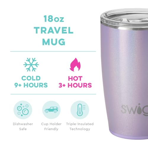 Insulated Travel Tumbler 18oz with Handle and Lid a7