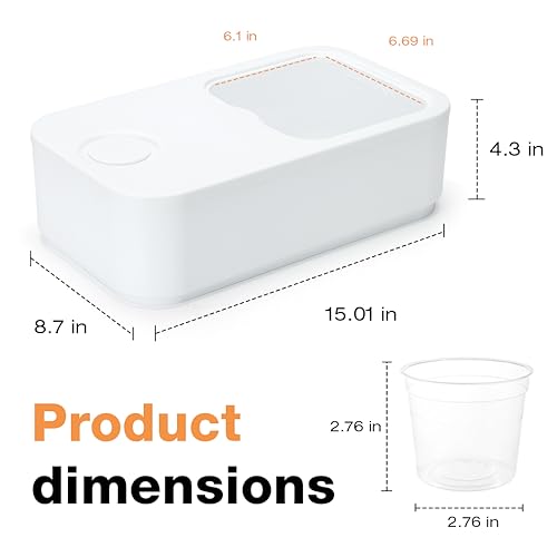 Laundry Powder Container with Cup for Detergent Storage Grey k7