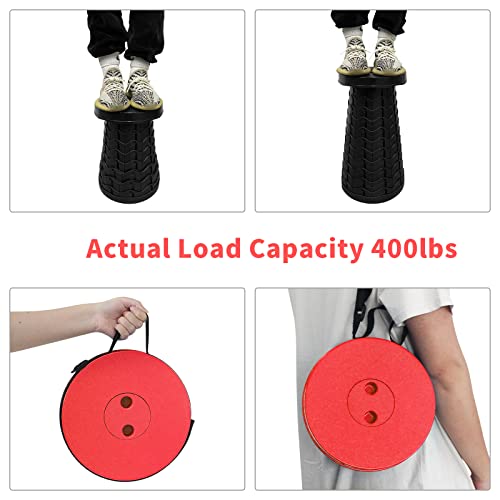 Portable Collapsible Telescoping Stool Lightweight 400lbs for Camping Hiking Travel a7
