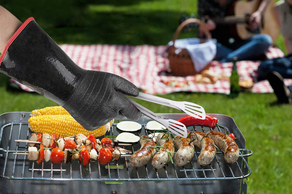 Extreme Heat Resistant Grill Gloves Waterproof Long Sleeve 14 Inch k7m