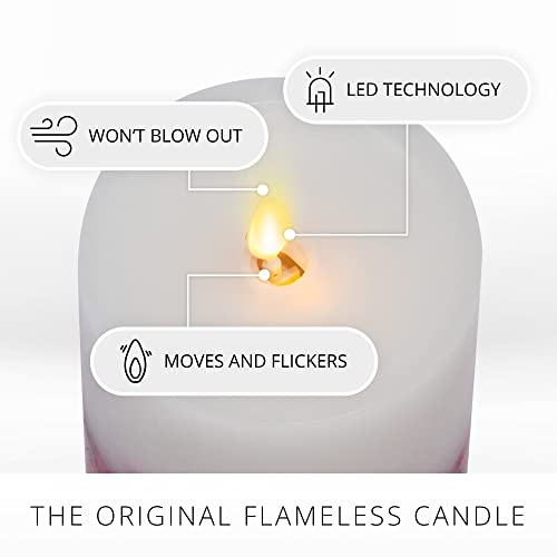 Flameless LED Candle Orange Leaf Pillar Unscented Timer 3.5x4.5 inch k7
