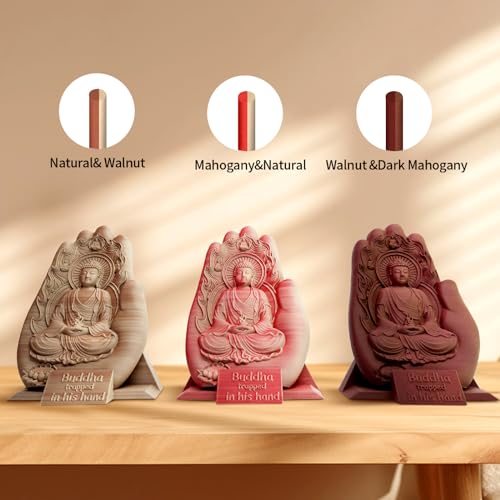 Wood PLA Filament 1.75mm Multicolor 3D Printer Material Dark Mahogany Walnut k7