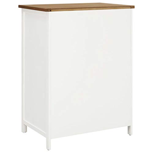 Wardrobe Solid Oak Wood with Hanging Rod and Drawers k7m