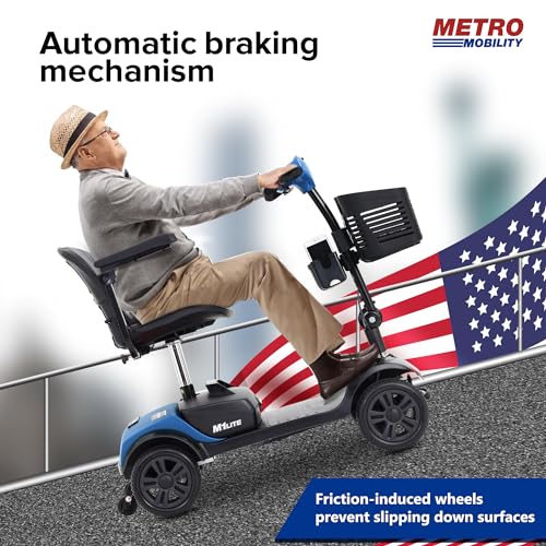 Folding Mobility Scooter for Seniors 4 Wheel Electric Travel Purple k7