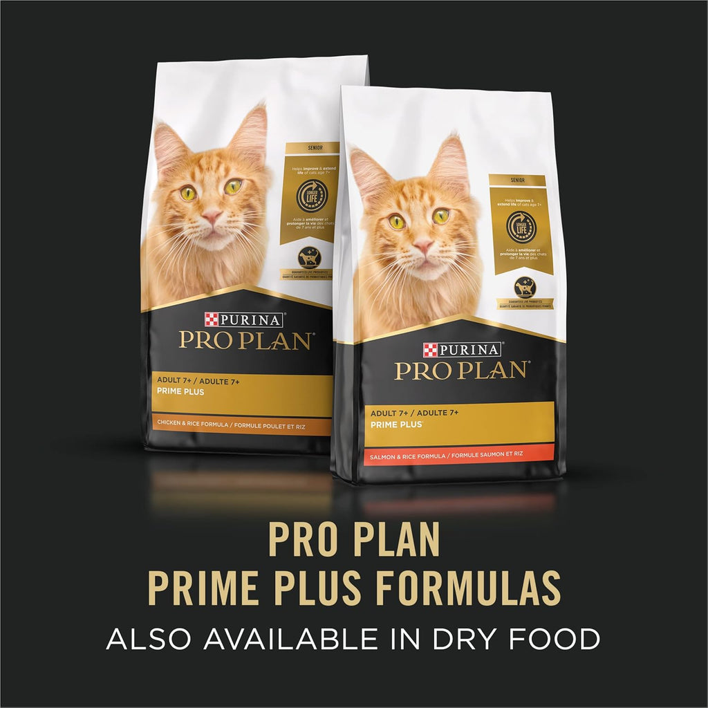 Grain Free Senior Wet Cat Food Variety Pack Pate Poultry & Beef Favorites 3 oz Cans k7
