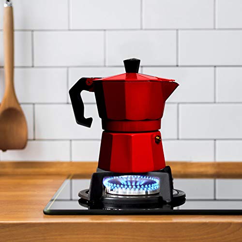 Aluminum Moka Stove Coffee Maker with Mug, 3 Espresso Cup 5 oz k7