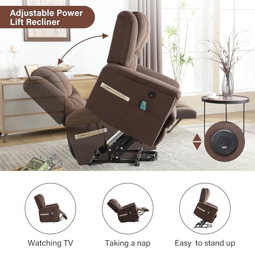 Power Lift Recliner Chair with Heat and Massage for Elderly k7