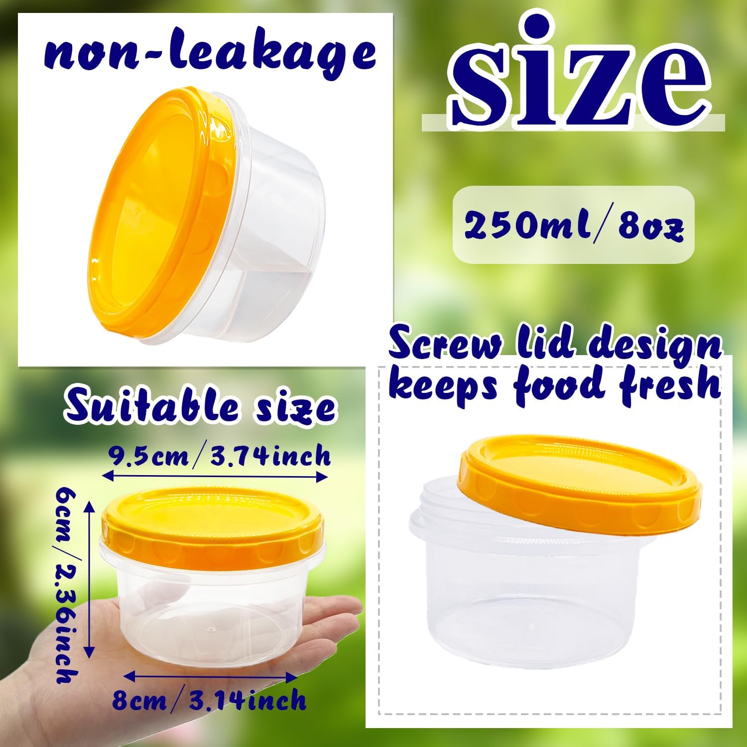 Reusable Small Plastic Containers with Screw Lids a7