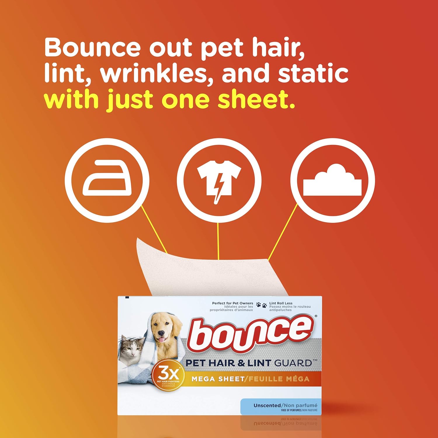 Pet Hair & Lint Guard Dryer Sheets Unscented 120 Count k7