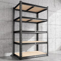 REIBII Garage Shelving 2000LBS Storage Shelves Heavy Duty Shelving 5 Tier Adjustable Metal Shelves for Garage Shelves Sturdy Shelving Unit Storage Rack for Kitchen Pantry Basement, 60" H x28 Wx 14" D