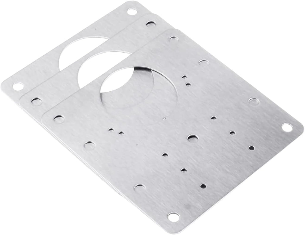 16pack Hinge Repair Plate, Stainless Steel Cabinet Hinge Repair Plate kit, Hinge Repair Brackets with Mounting Screws for Protecting Wooden Kitchen Cabinet Door