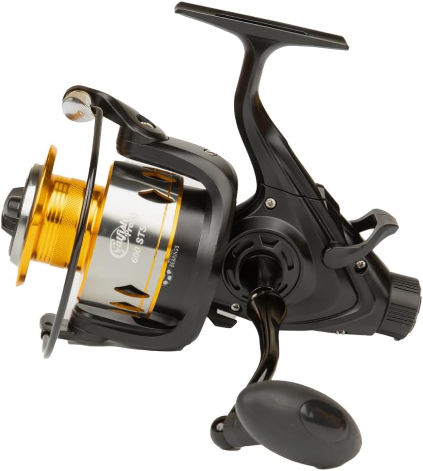 Catfish Pro Tournament Series Spinning Reel 600 STS - Pro-Grade Performance, 5.2:1 Gear, 22lb Drag, Front/Rear Drag, Live Liner, Aluminum Spool, Precision Brass Gears for Ultimate Angling Success!